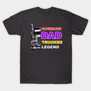 Husband Dad Trucker Legend T-Shirt